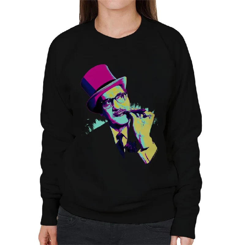 TV Times Groucho Marx 1967 Pop Art Stylised Women's Sweatshirt Hoodie with Neon Bright Vibrant TV Times Groucho Marx 1967 Pop Art Stylised Women's Sweatshirt Hoodie with Neon Bright Vibrant