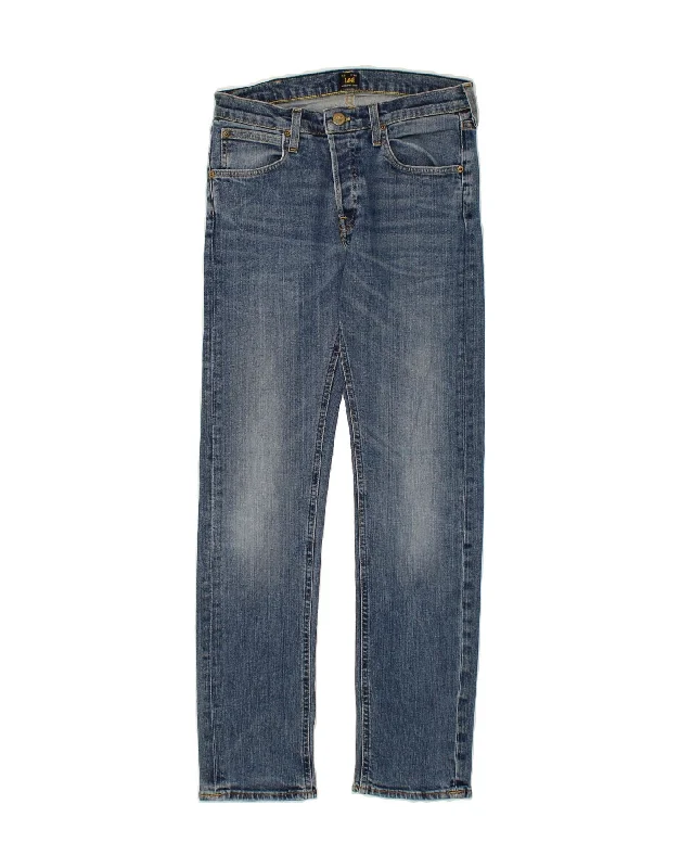 LEE Womens Daren Straight Jeans W30 L32 Blue Cotton Casual Wide-Legged Denim Jeans