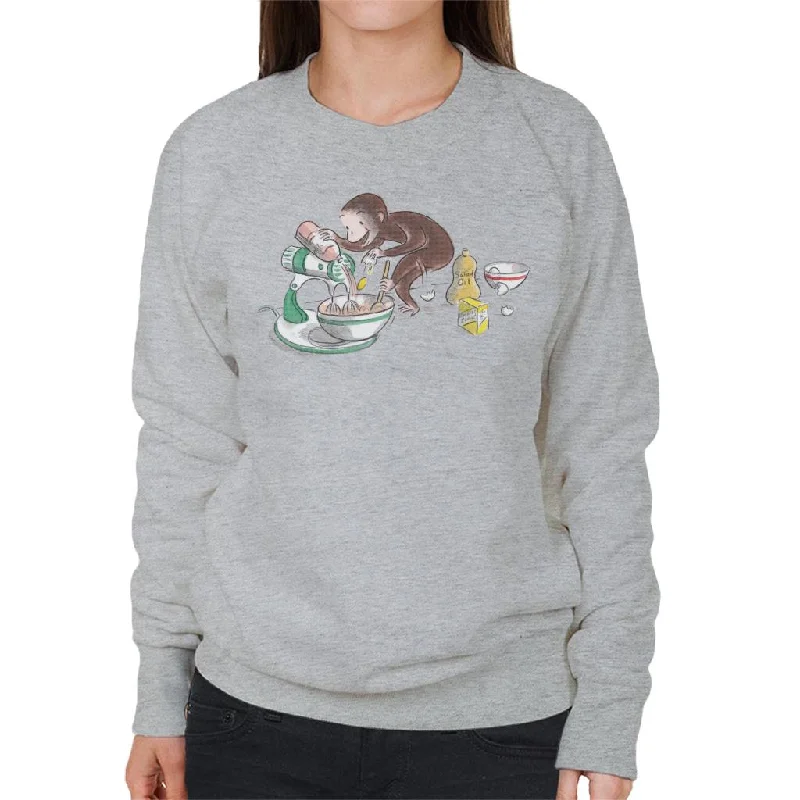 Curious George Cooking Women's Sweatshirt Hoodie with Print Artistic Unique