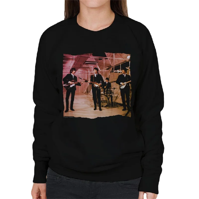 TV Times Beatles Lennon McCartney Show Performance Women's Sweatshirt Hoodie with Tied Waist Feminine Flattering TV Times Beatles Lennon McCartney Show Performance Women's Sweatshirt Hoodie with Tied Waist Feminine Flattering