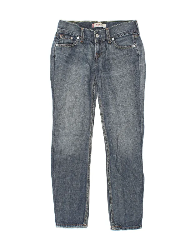 LEVI'S Womens 557 Straight Jeans W28 L29  Blue Elegant High-Waisted Flared Jeans
