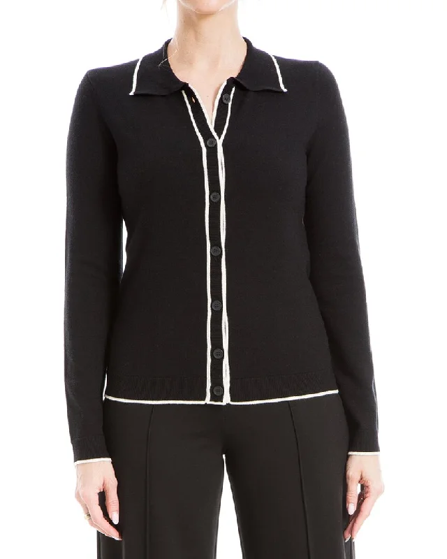 Max Studio Button Front Sweater Zippered Front Buttoned Front Snap Front