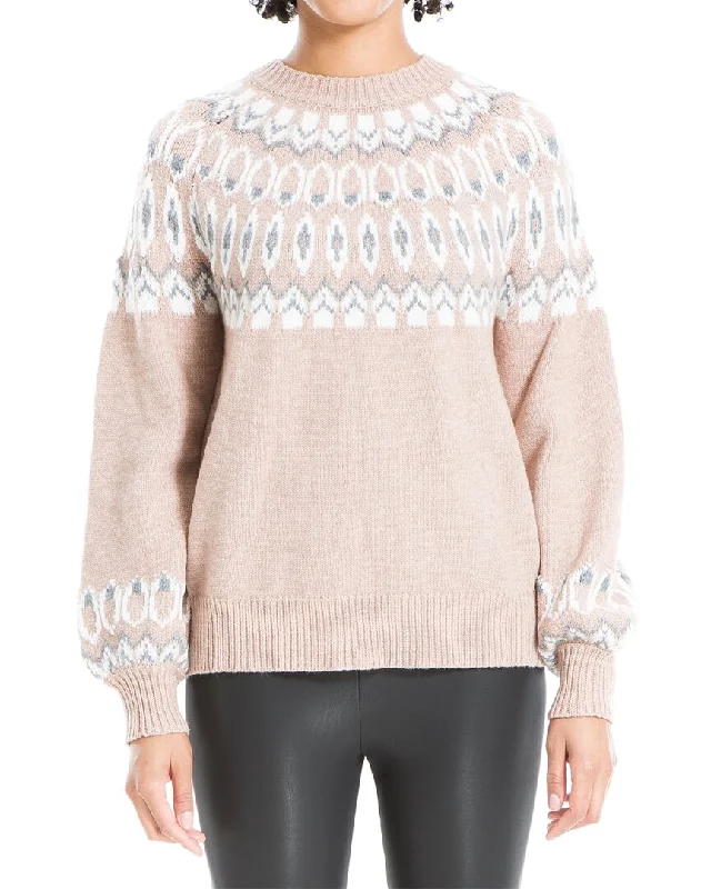 Max Studio Sweater Pullover Stretchy Elastic Breathable