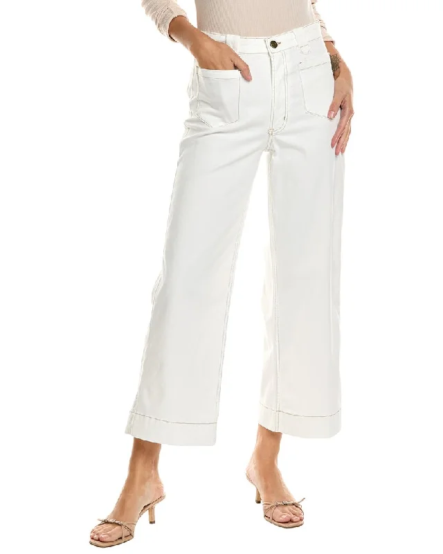 FRAME Denim Natural Utility Relaxed Straight Jean Elegant High-Waisted Flared Jeans