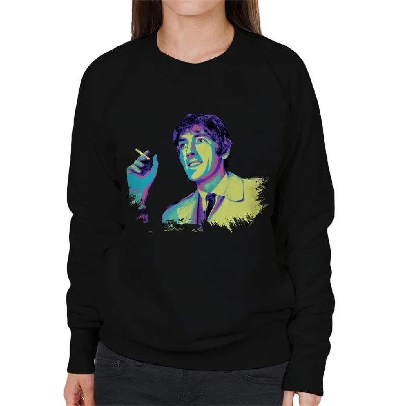 TV Times Peter Cook Pop Art Stylised Women's Sweatshirt Hoodie with Front Slit Layering Stylish TV Times Peter Cook Pop Art Stylised Women's Sweatshirt Hoodie with Front Slit Layering Stylish