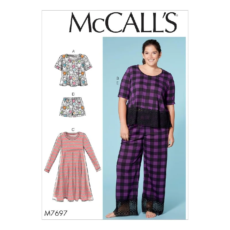 McCall's Pattern M7697 Misses'/Women's Lounge Tops, Dress, Shorts and Pants Classic Chino Pants McCall's Pattern M7697 Misses'/Women's Lounge Tops, Dress, Shorts and Pants Classic Chino Pants