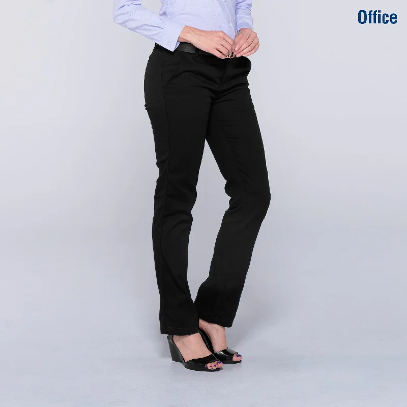 Women’s Twill Pants (Black) Casual Wide Pants