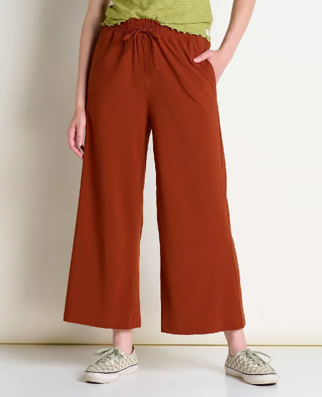 Sunkissed Wide Leg Pant II Stylish Elastic Waist Pants