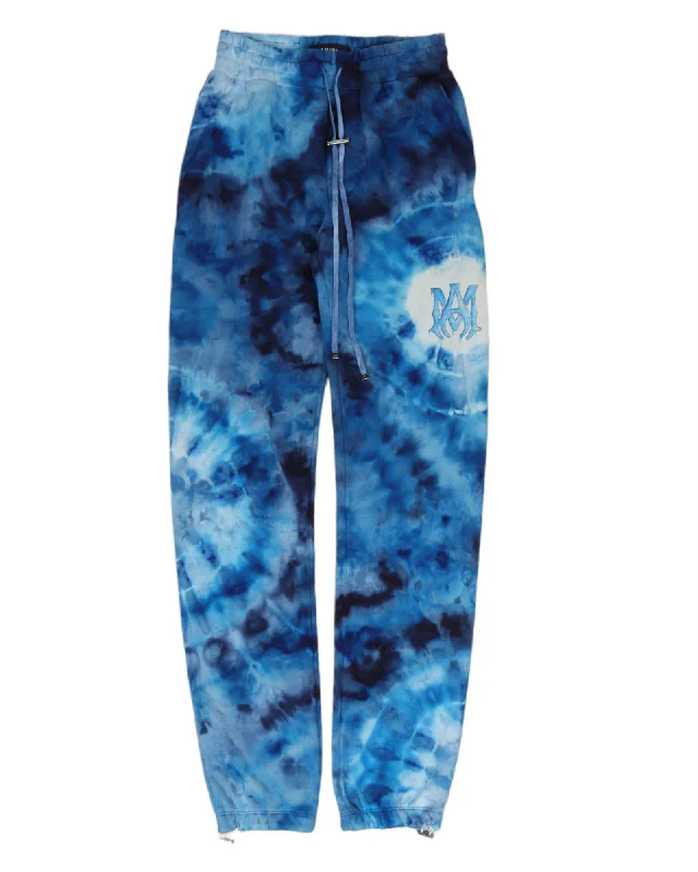 Tie-Dye Sweat Pants Elegant Silk Pants