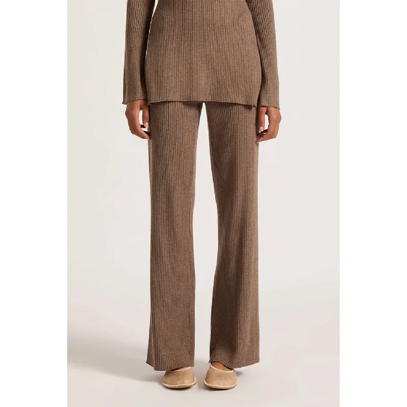 Nude Lucy Malo Knit Pant - Mocha Comfortable Fleece Pants
