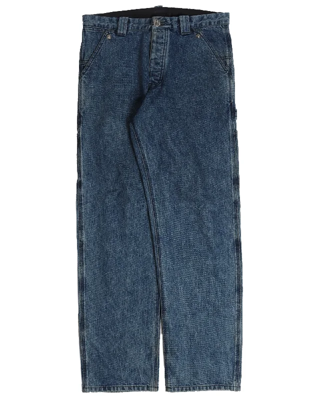 Denim Carpenter Pants Sleek Black Pants