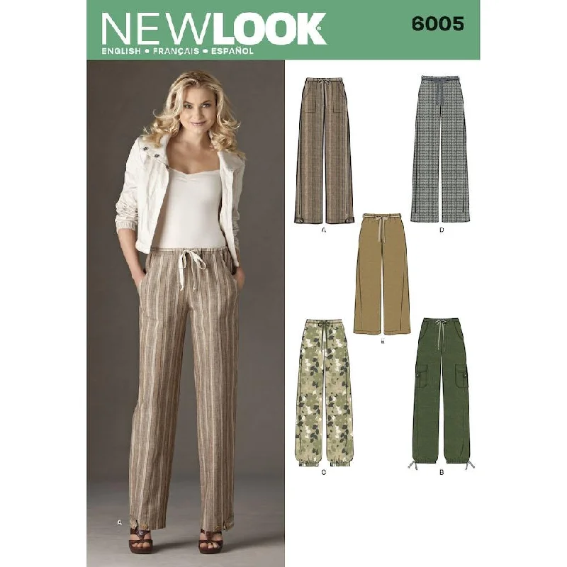 Newlook Pattern 6005 Misses' Pants Classic Straight-Leg Pants