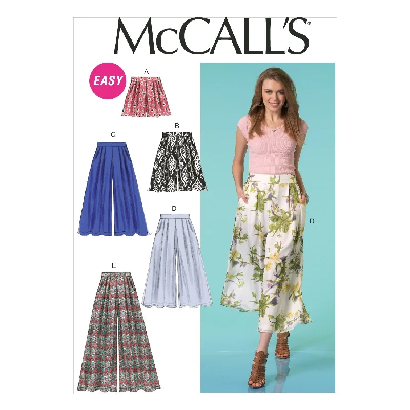McCall's Pattern M7131 Misses' Shorts and Pants Fashionable Jogger Pants
