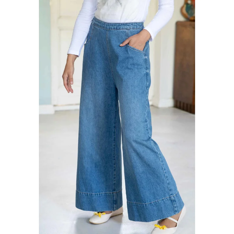 Lazybones Ollie Pant - Denim Classic Bootcut Trousers