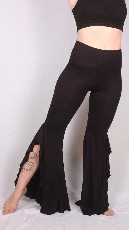 LONG RUFFLE PANTS Slim-Fit Leggings