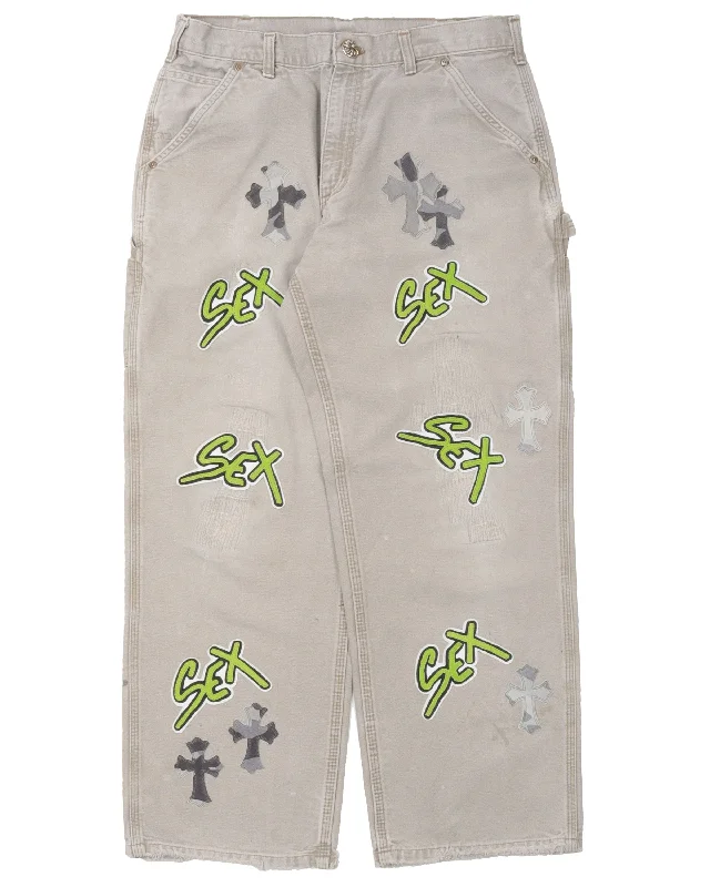 Sex Records Carpenter Pants Modern Stretch Trousers