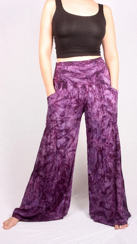 TIE DYE PALAZZO PANTS Comfy Cargo Trousers