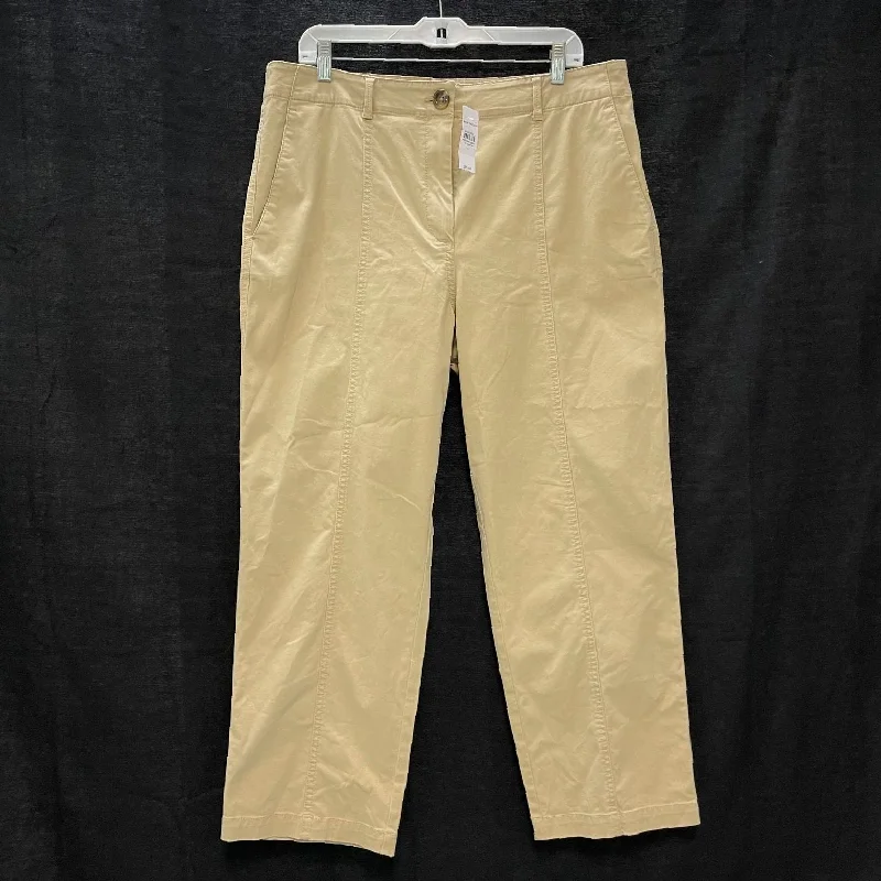 NWT Wmns ANN TAYLOR Weekend Khaki Tan Dress Pants Sz 14 MSRP$89.5 Soft Stretch Pants