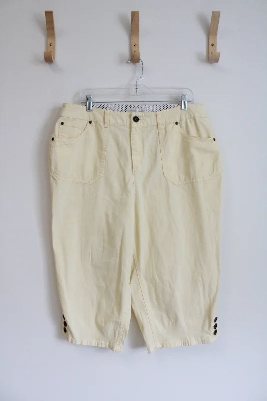 Christopher & Banks Pale Yellow Capri Pants | 12 Casual Lounge Pants