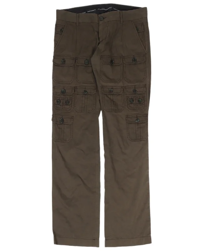 2008 Silk-Blend Cargo Pants Comfortable Denim Leggings