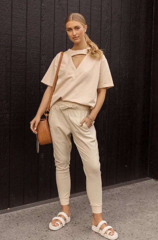 JOEY Pants Beige Formal Dress Pants