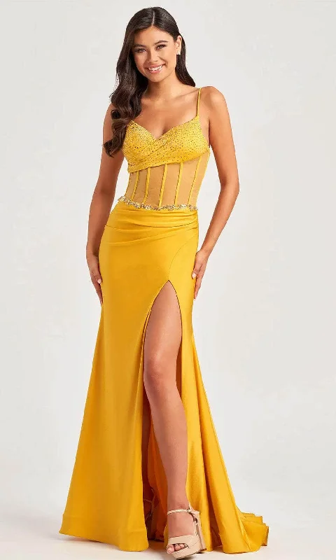 Colette By Daphne CL5104 - Sheer Corset Prom Dress