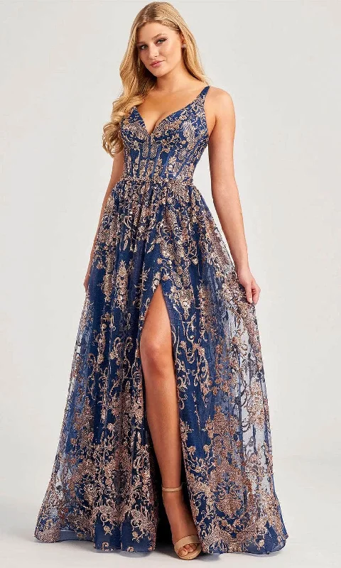Colette By Daphne CL5134 - Glitter Boned Bodice Prom Dress