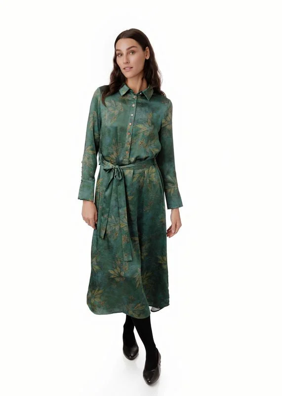 COLLARD YELLOW LEAF DRESS