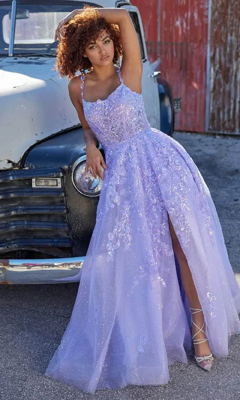 Ellie Wilde EW35114 - Scoop Neck Sequin Embellished Prom Gown