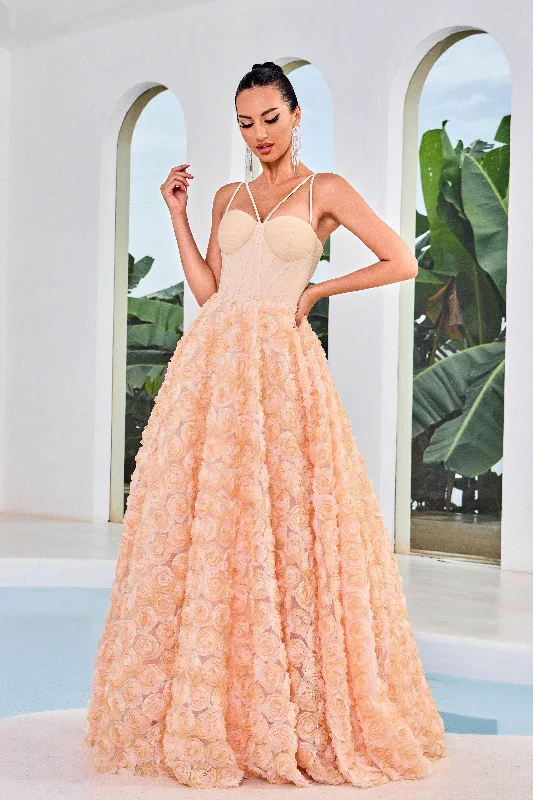 J'Adore Dresses J24027 - Shirred Bustier Prom Dress