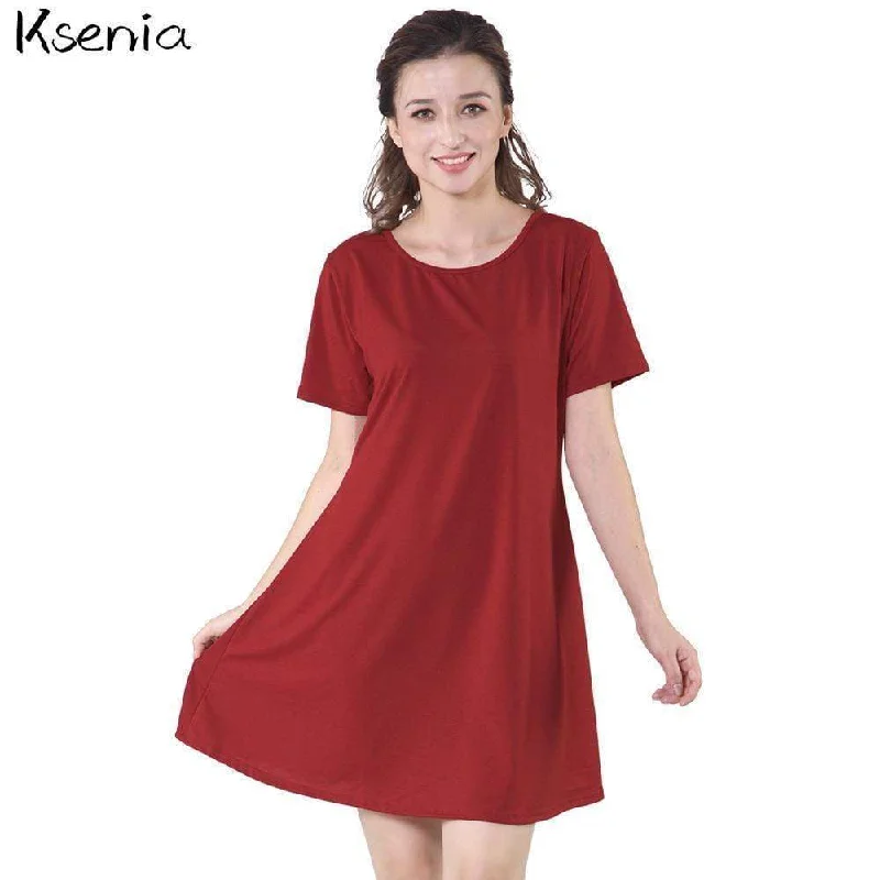 Solid Loose Women Dress