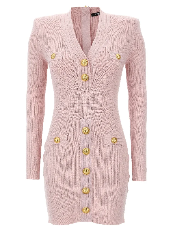 Logo Button Dress