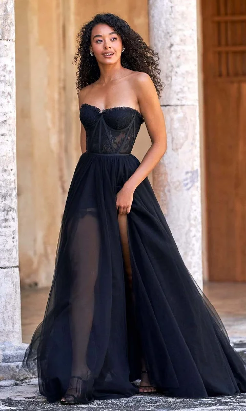 Sherri Hill 54326 - Bustier Ballgown with Slit