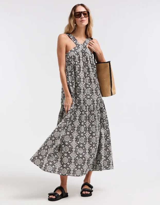 Hannah Dress - Black/White