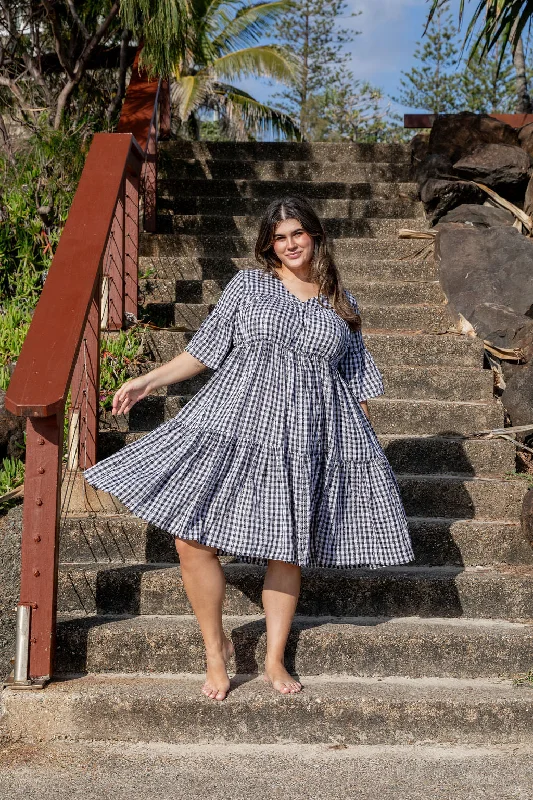 Black Check Dress by Worthier
