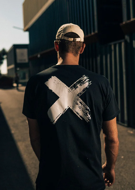 Tee-Shirt Hit - Noir Striped Floral Plaid
