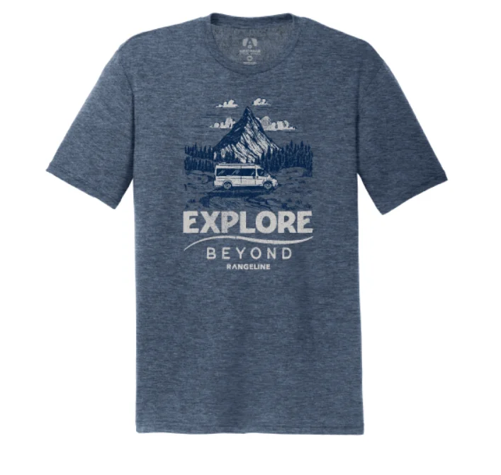 Airstream Rangeline Explore Beyond Unisex Crew Neck T-Shirt Lace Blend Ribbed Blend Corduroy Blend