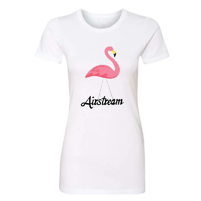 Airstream Script Flamingo Women's Slim Fit T-Shirt Anti-Pilling Machine Wash Handmade