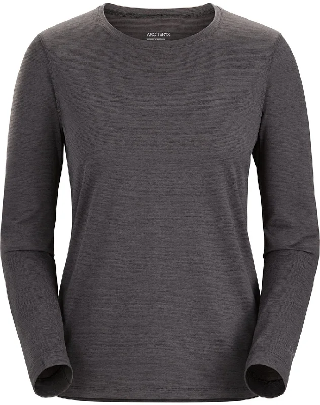 Arcteryx Taema Crew Neck Shirt LS (Women's) Solid Print Embellished