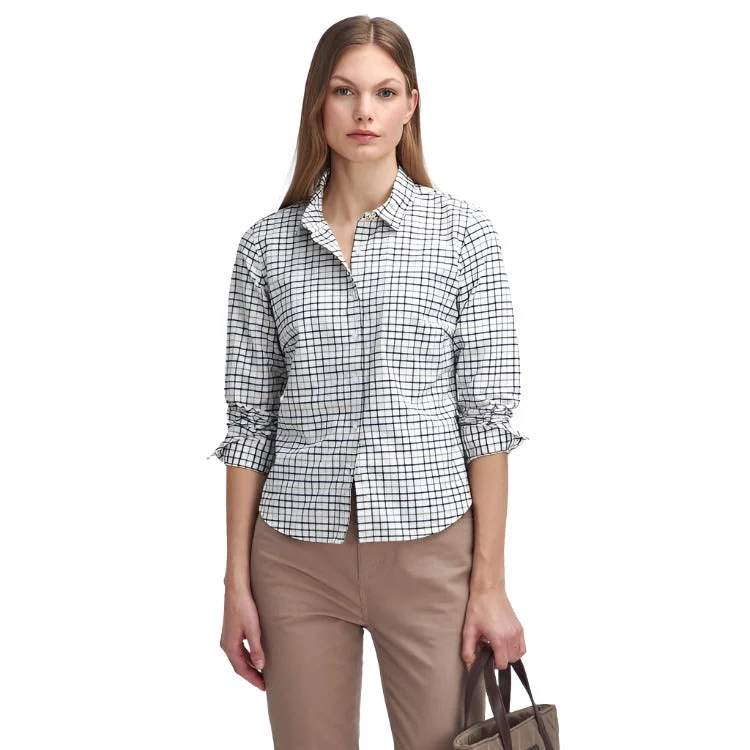 Barbour Ladies Woodside Check Shirt - Multi Check Embroidered Appliqued Beaded
