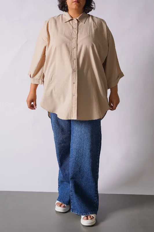 CURVE SAFARI LINEN SHIRT Rayon Fabric Velvet Fabric Corduroy Fabric