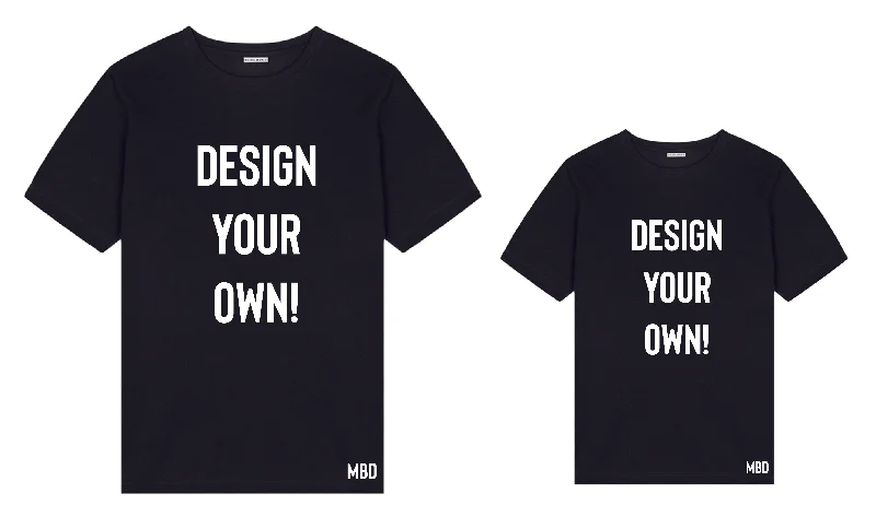 Design Your Own "Mini & Me" T-Shirt Set Satin Blend Silk Blend Wool Blend