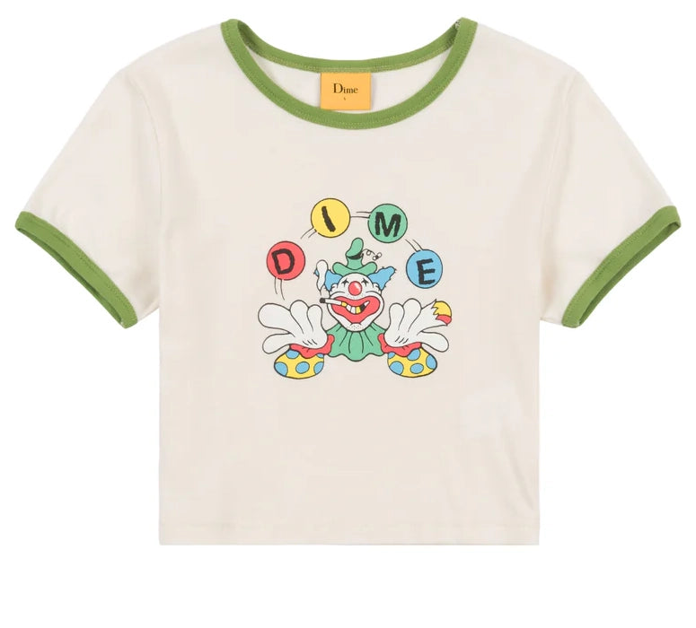 Dime - Carnival Baby Tee | Off White Fitted T-Shirt Seamless Stretchy