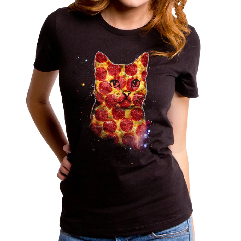 Pizza Cat in Space Women's T-Shirt Oversized T-Shirt Spandex breathable