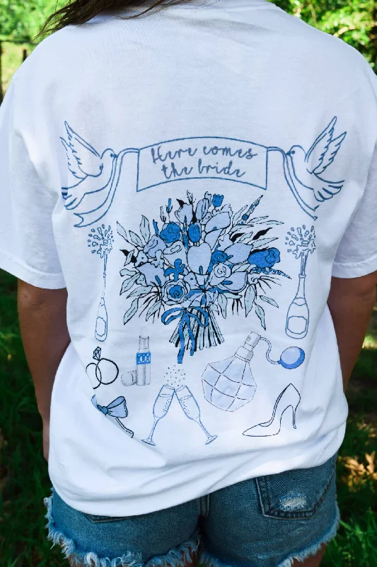 Here Comes the Bride Tee Mesh Blend Leather Blend Suede Blend