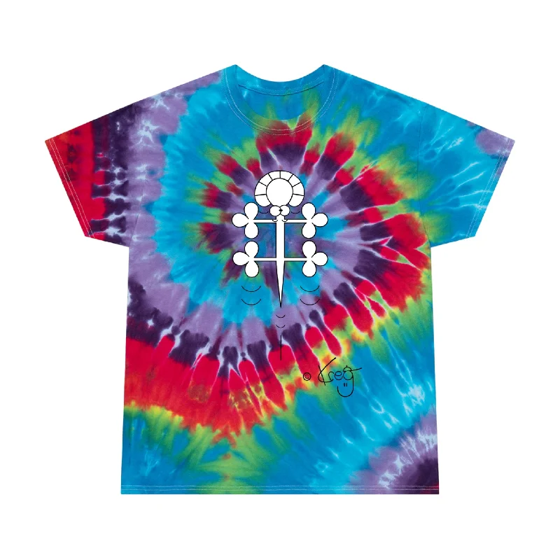 Leaping Lizard,Tie-Dye Tee, Spiral Terry Blend Velvet Blend Canvas Blend