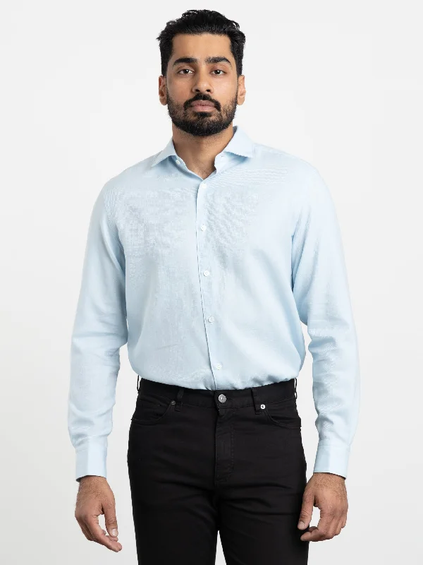 Light Blue Cashco Shirt Modern Contemporary Chic