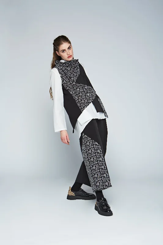 LUUKAA - LONG COTTON SHIRT Chenille Brocade Lace