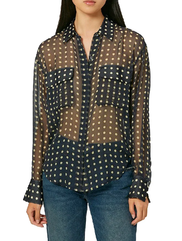 Melanni Silk Shirt - EQUIPMENT Real Fur Shearling Chenille