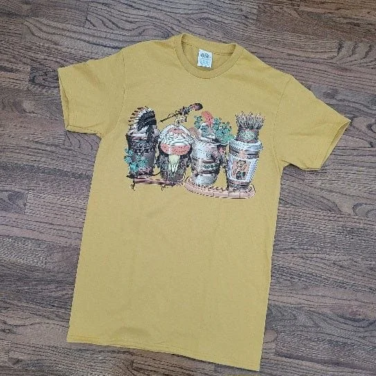 Native Coffee Drinks Tee Rayon Velvet Corduroy